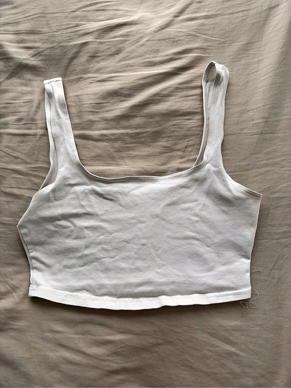 Aritzia TNA White Cropped Tank